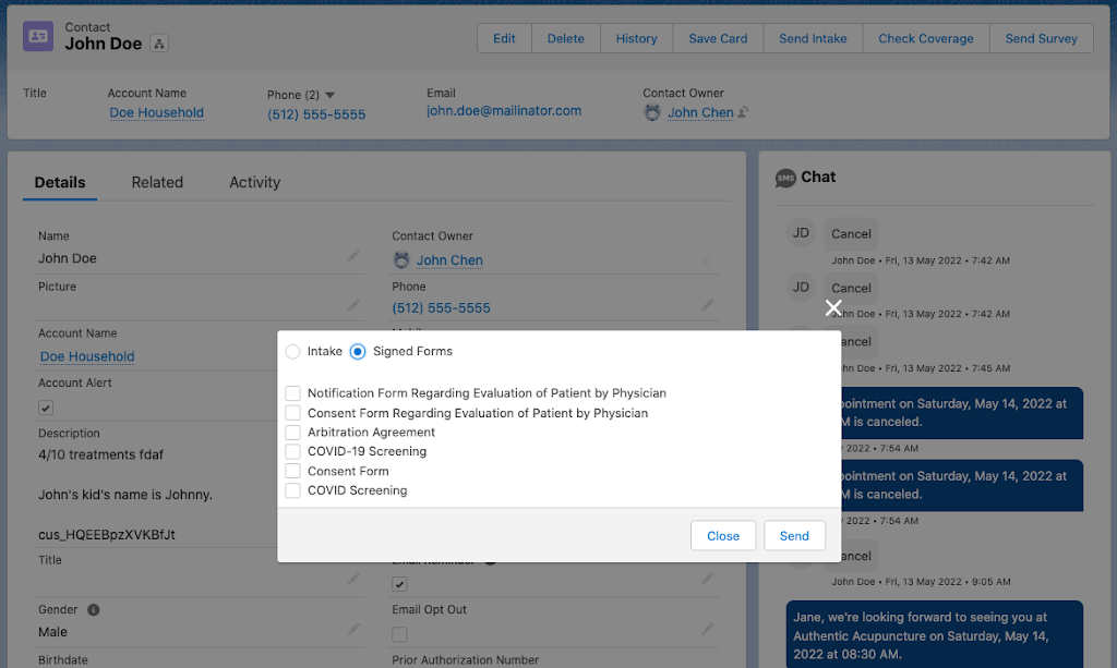 What's New: Send Custom Forms from Send Intake Widget